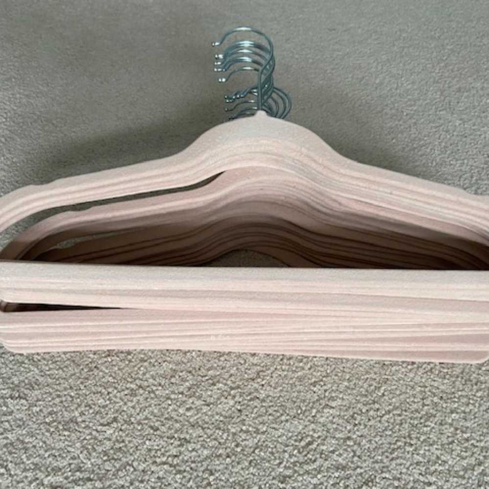 - 24 new felt covered adult strong wardrobe closet hangers
